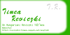 timea reviczki business card